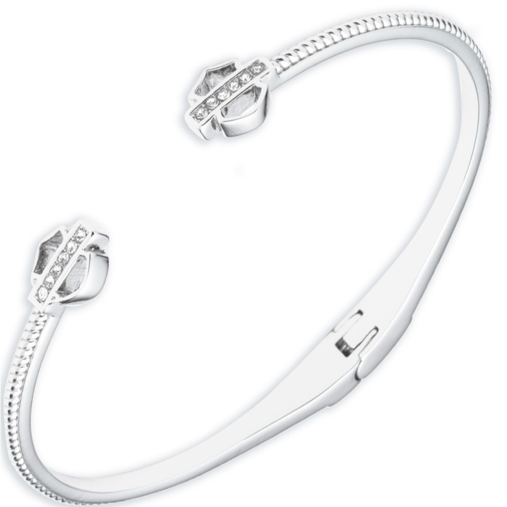 Harley-Davidson Silver Bracelet with Crystal Details